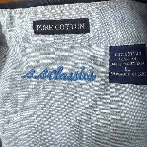 BB Classics Pure Cotton Navy Long Sleeve Button front Shirt Size XXL - Picture 2 of 6